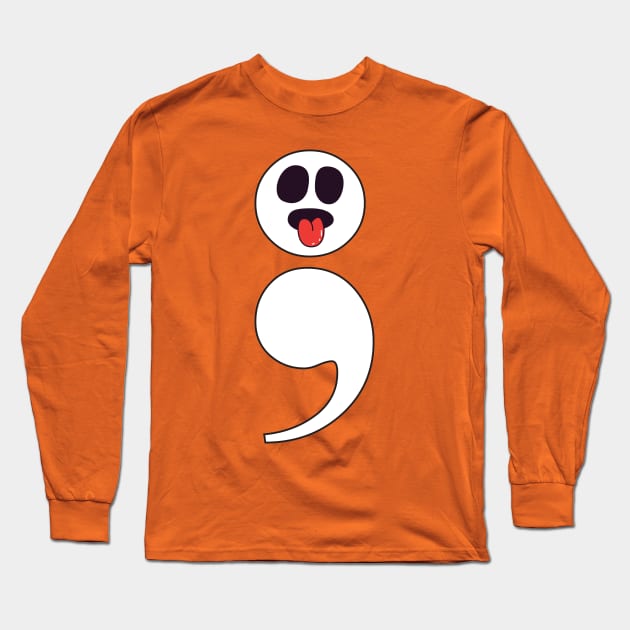 Ghost Funny Halloween Costume For Programmer, Coder Funny Halloween costume Long Sleeve T-Shirt by heidiki.png